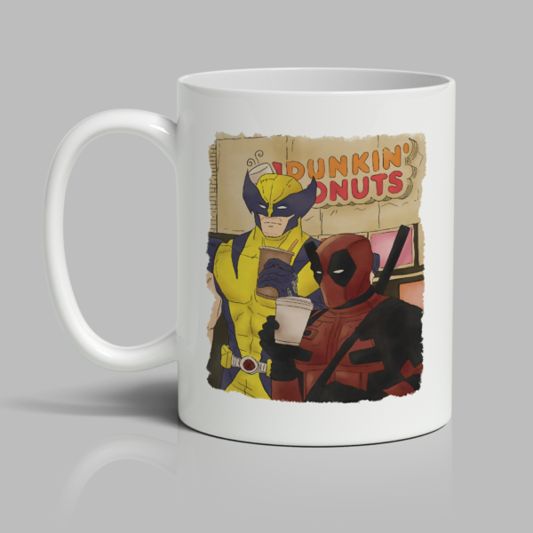 Deadpool Wolverine Inspired "Dunkin Donuts" Mug